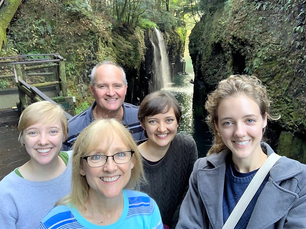 Us and our parents at Takachiho Gorge